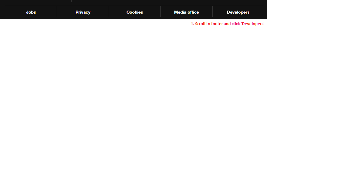 Scroll to developers